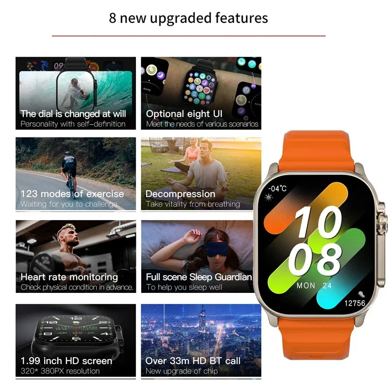 Relógio Smartwatch W69 Ultra Pro Series 9 Nfc Microwear