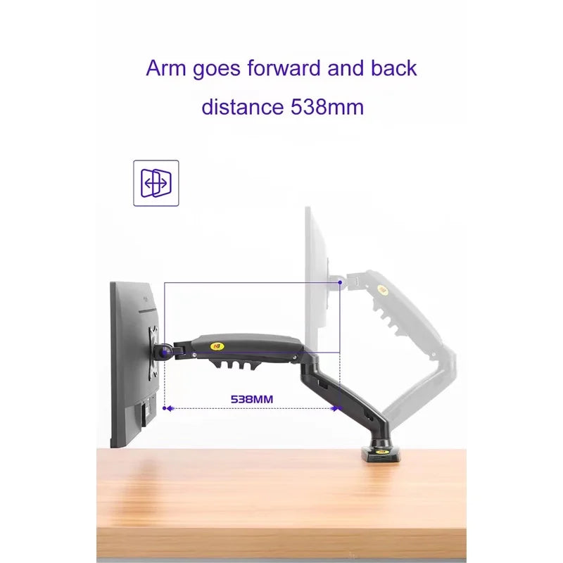 Suporte Para Monitor Articulado Ajuste Altura F80