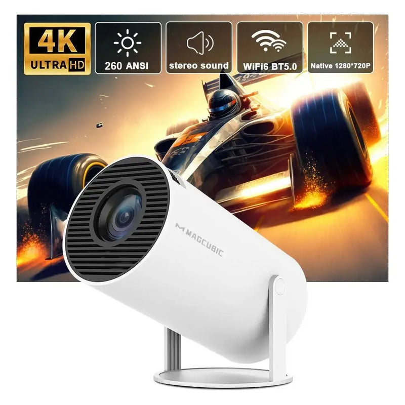 Mini Projetor HY300 PRO 4K Wifi Projetor externo de cinema em casa