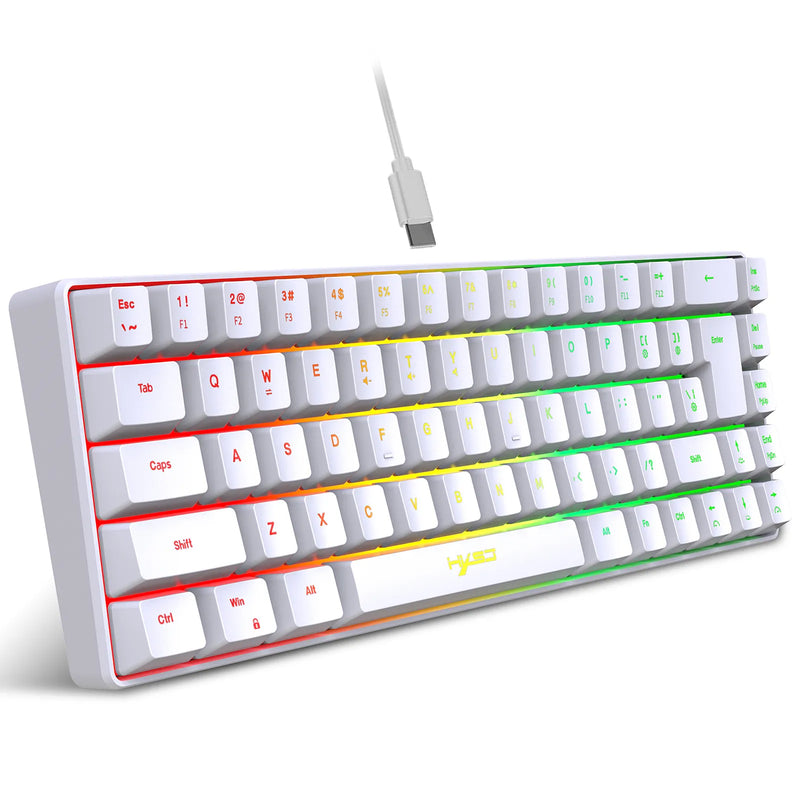 Teclado com fio Mini Gaming, K68 RGB Streamer,19 teclas, sensação mecânica para jogo ou escritório